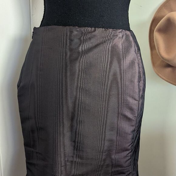 MaxMara Pull-On Silk Skirt 6 Quiet Luxury Minimalism Rebel Punk Whimsigoth - Picture 8 of 9